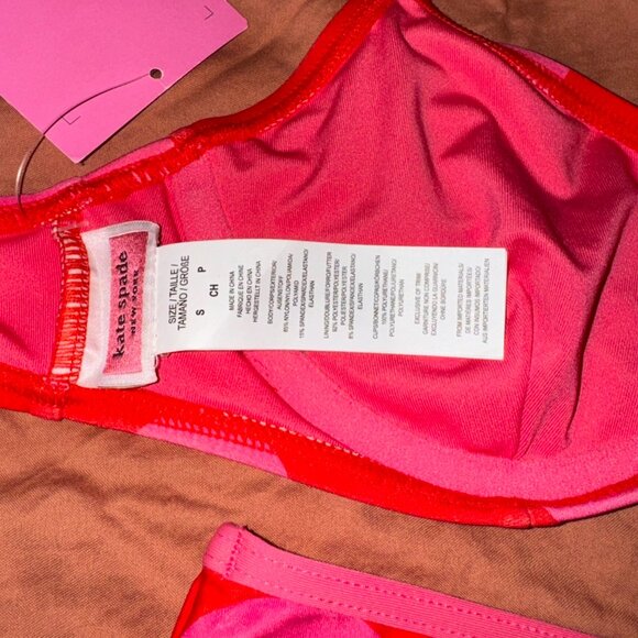 Kate Spade Polka Dot Bikini Red/Pink (Scarlet Flame) - Picture 6 of 9